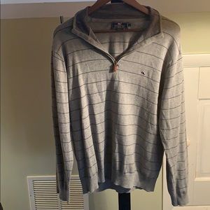 Vineyard Vines Striped Quarter-zip Sweater